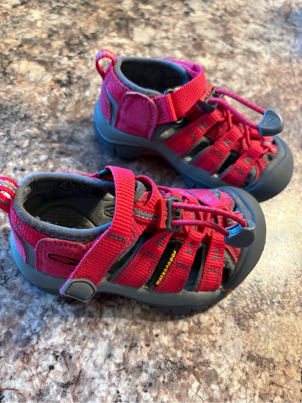 Keen Kids Red and Gray Closed-Toe Sandals